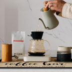 Absorbent Coffee Bar Mat Two Prints Rack | StorageOZ