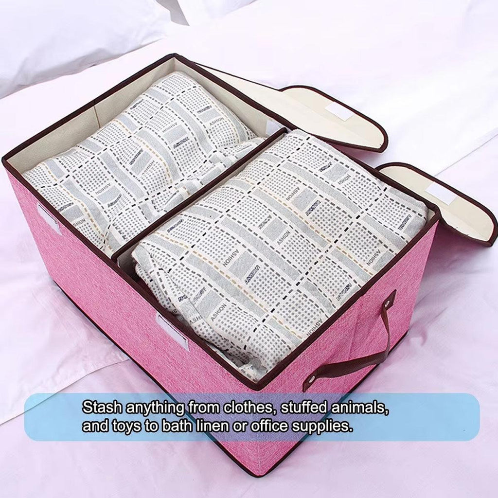 Double Lid Fabric Storage Box Six Colours | StorageOZ