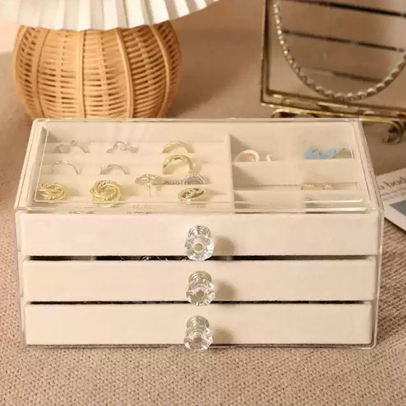 Acrylic Jewellery Drawer in Beige or Grey | StorageOZ