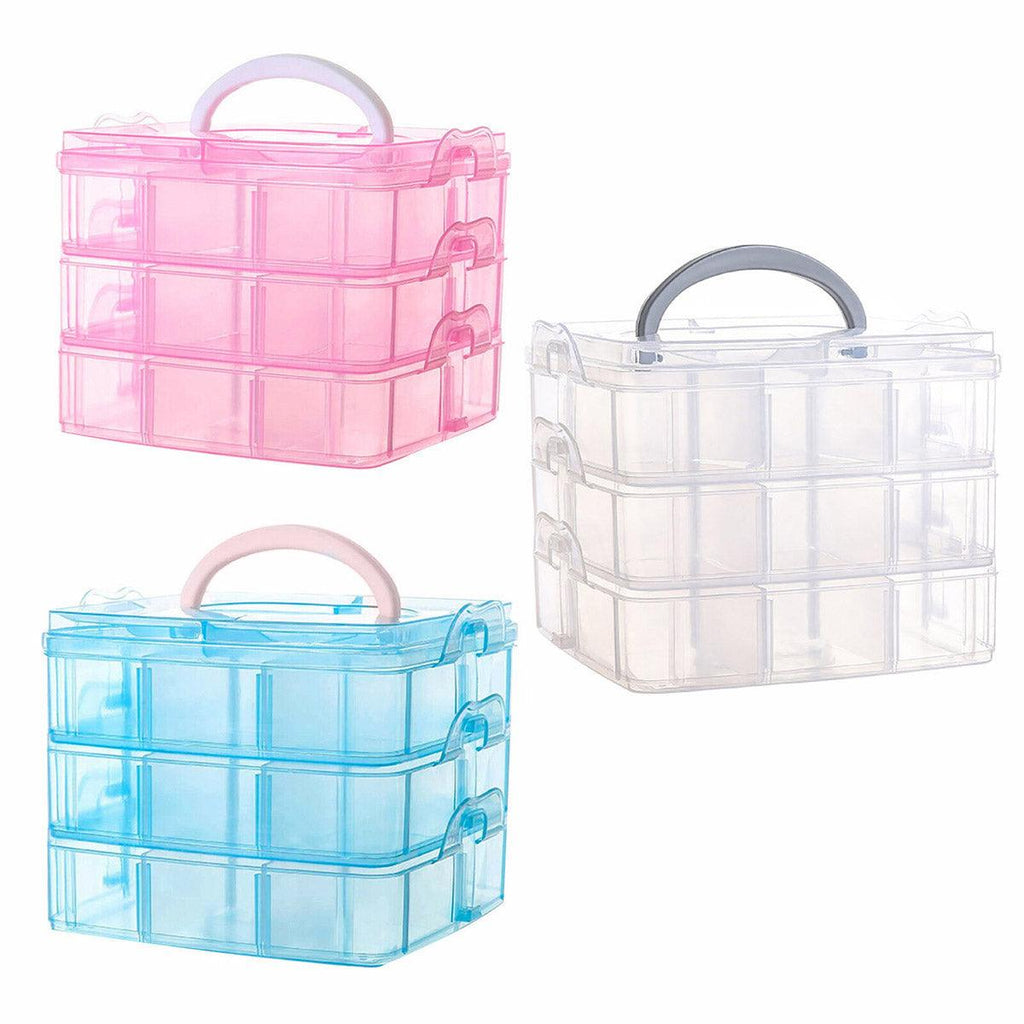 3 Tier Clear Storage Box in Three Colours | StorageOZ