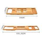 Extendable Bamboo Bathtub Caddy Tray Rack | StorageOZ