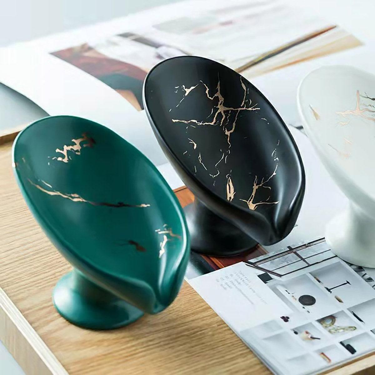 Ceramic Self Drain Soap Dish Three Colours | StorageOZ