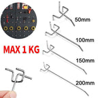 50 Pcs Steel Pegboard Hooks Four Lengths | StorageOZ