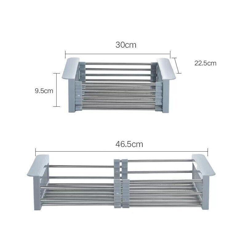 Stainless Steel Kitchen Drain Basket Rack | StorageOZ