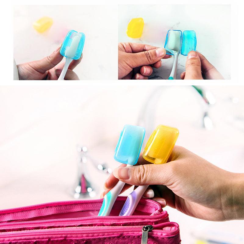 5 Pcs Toothbrush Head Covers Five Colours | StorageOZ