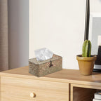 Handmade Woven Tissue Box Natural Material Storage Basket Living Room Decor
