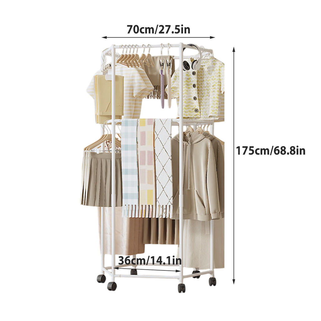 Rotating Floor Clothes Rack Two Colours Set | StorageOZ