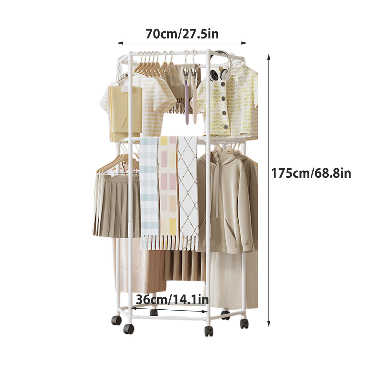 Rotating Floor Clothes Rack Two Colours Set | StorageOZ