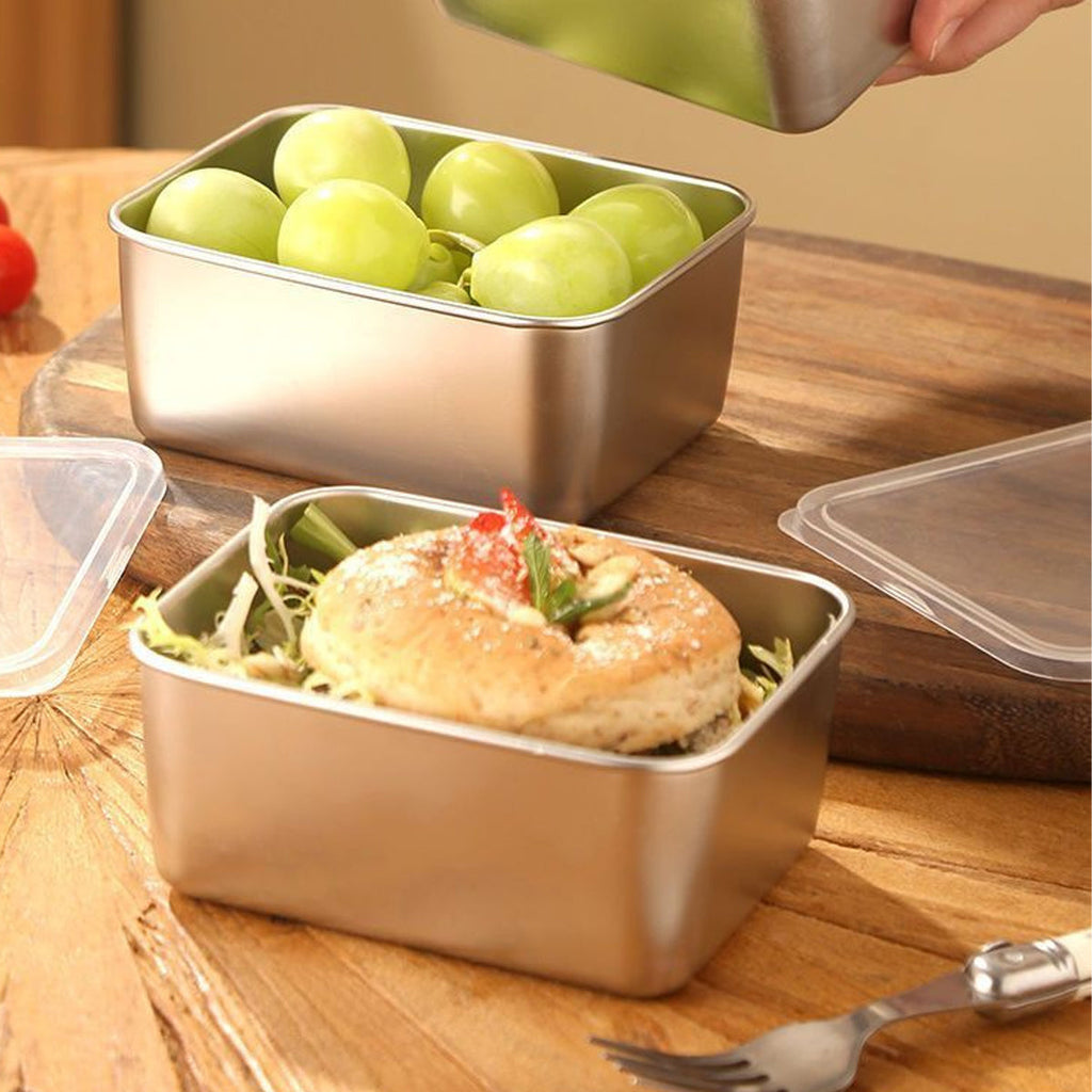 6 Pcs 650ml Stainless Food Storage Boxes | StorageOZ