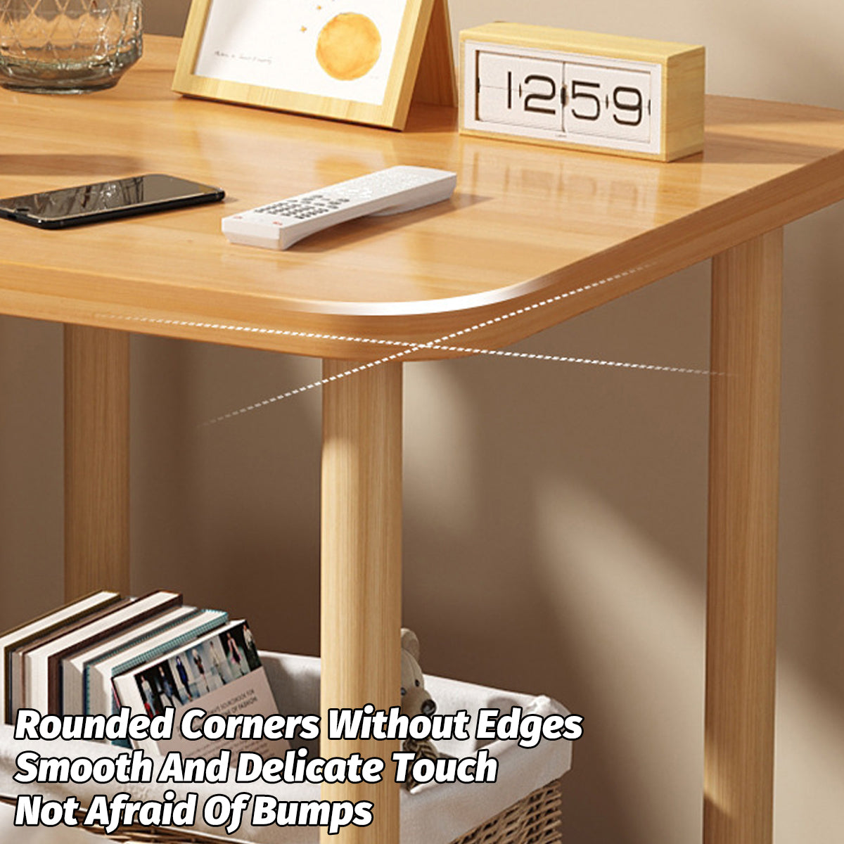 2 Tier Wooden Bedside Open Storage Shelf | StorageOZ