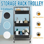 3 Tier Rolling Storage Trolley Three Colours | StorageOZ