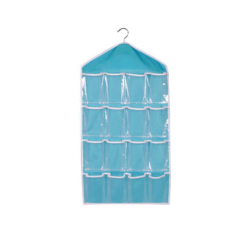 16 Pocket Clear Hanging Organiser Five Colours | StorageOZ