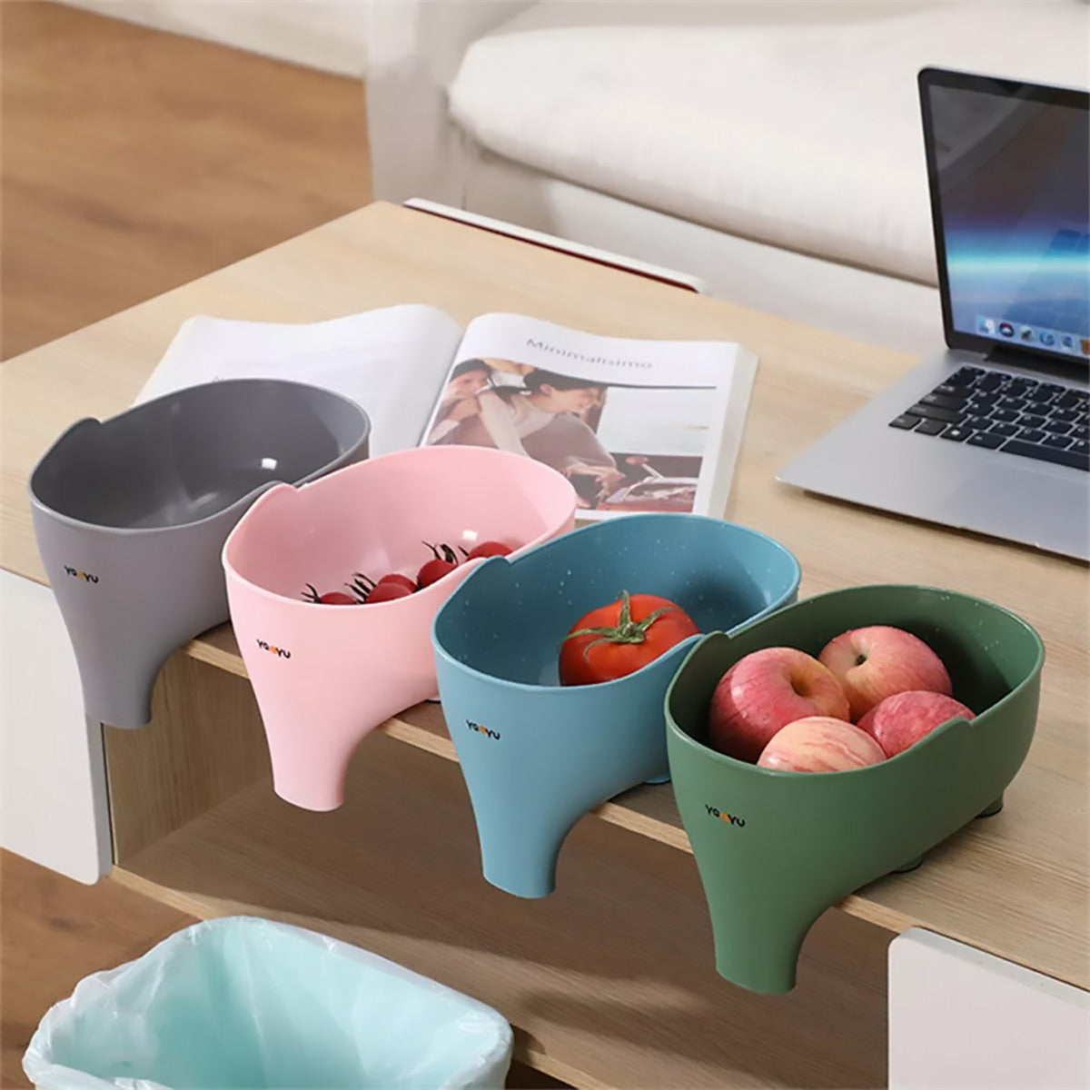 Elephant Drain Basket in Four Colours Set | StorageOZ