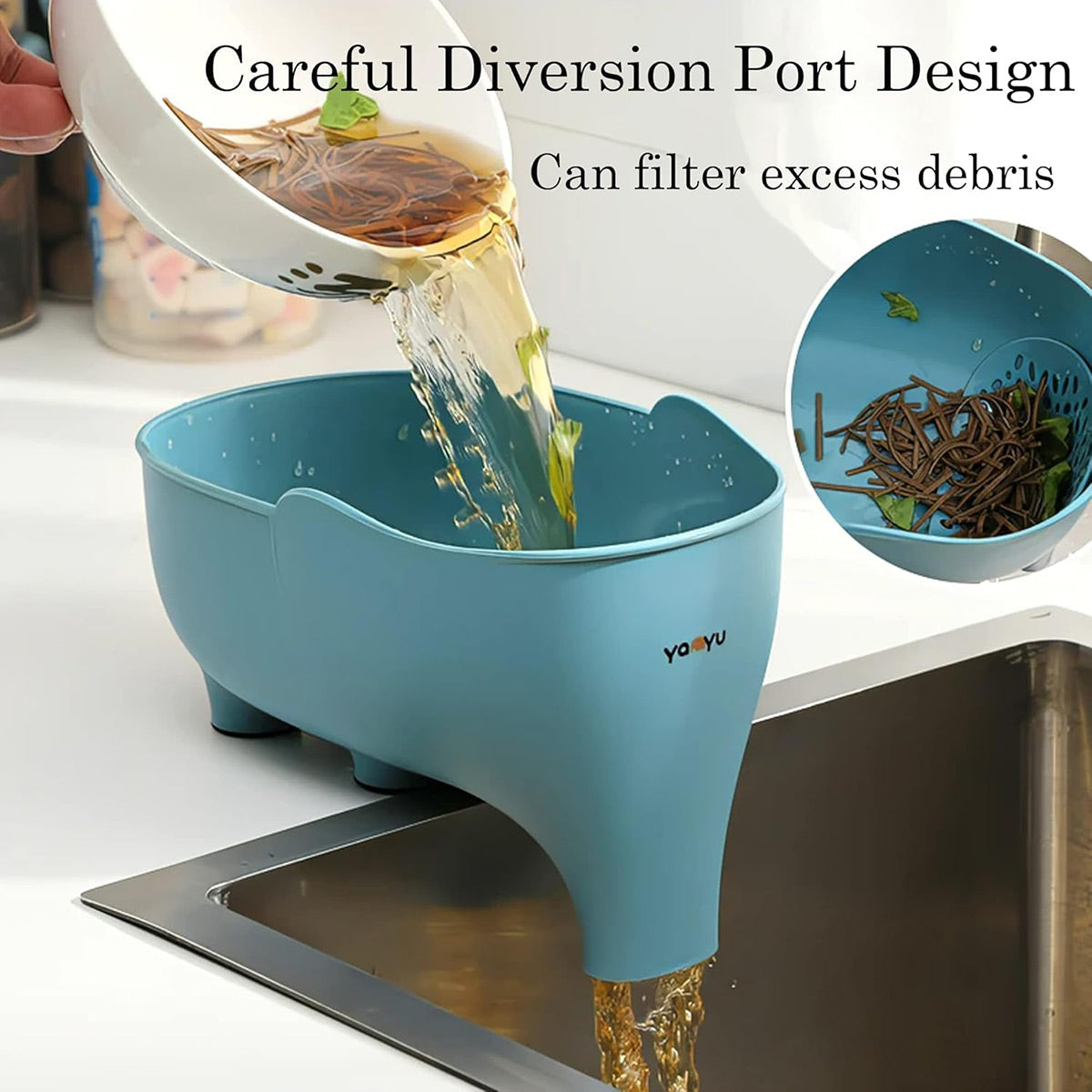 Elephant Drain Basket in Four Colours Set | StorageOZ