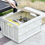 30L Folding Storage Box with Wooden Lid Set | StorageOZ