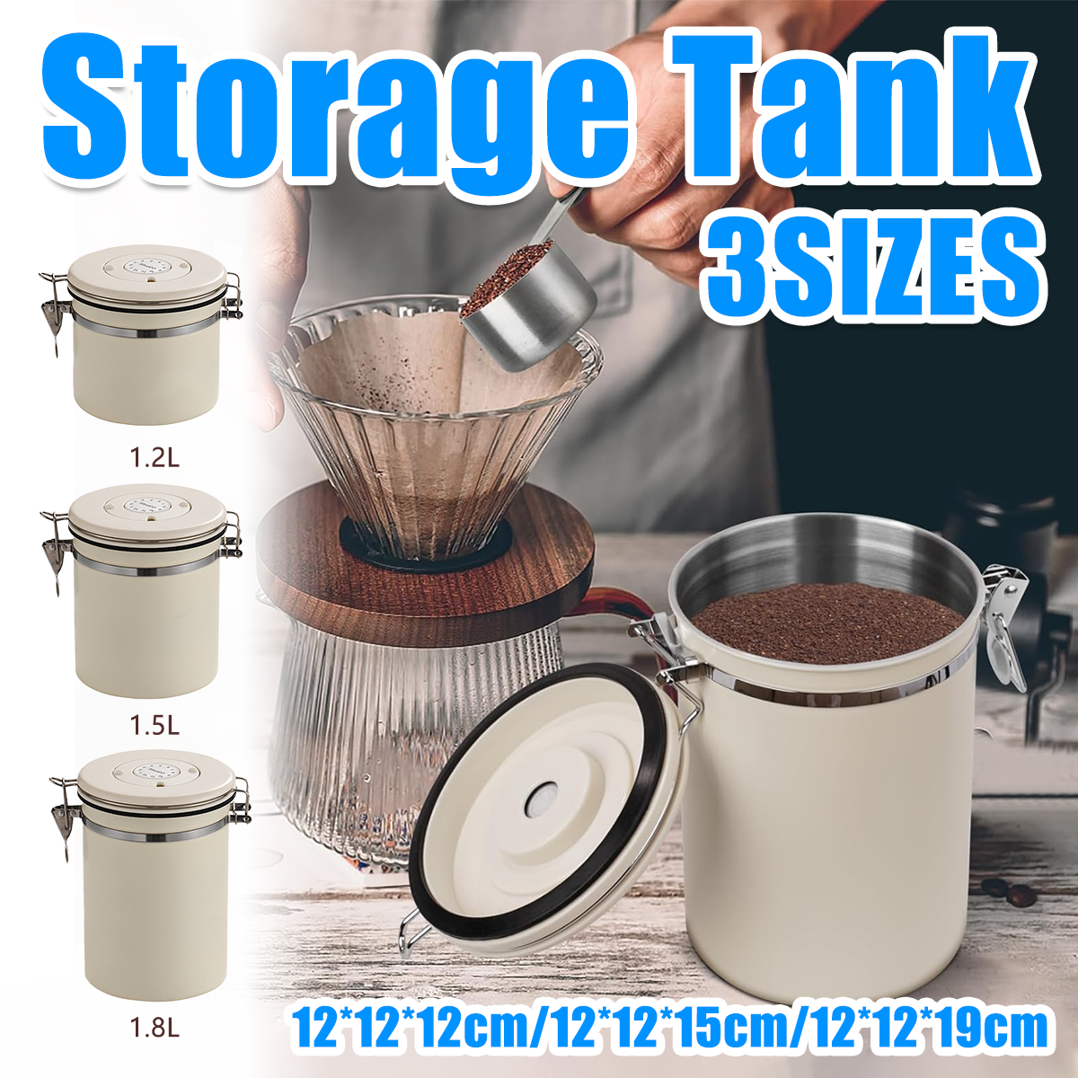 Airtight Steel Canister in Three Capacities | StorageOZ