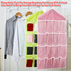 16 Pocket Clear Hanging Organiser Five Colours | StorageOZ