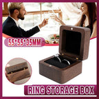 Walnut Wood Ring Box with Velvet Lining Case | StorageOZ
