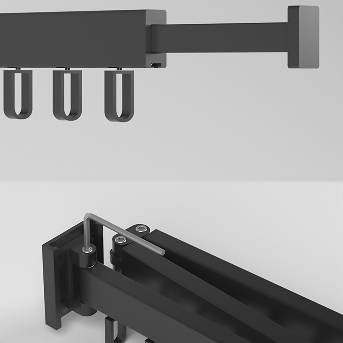 Foldable Aluminium Wall Clothes Rack Two Colours | StorageOZ