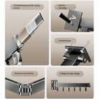 Foldable Aluminium Wall Clothes Rack Two Colours | StorageOZ