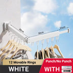 Foldable Aluminium Wall Clothes Rack Two Colours | StorageOZ