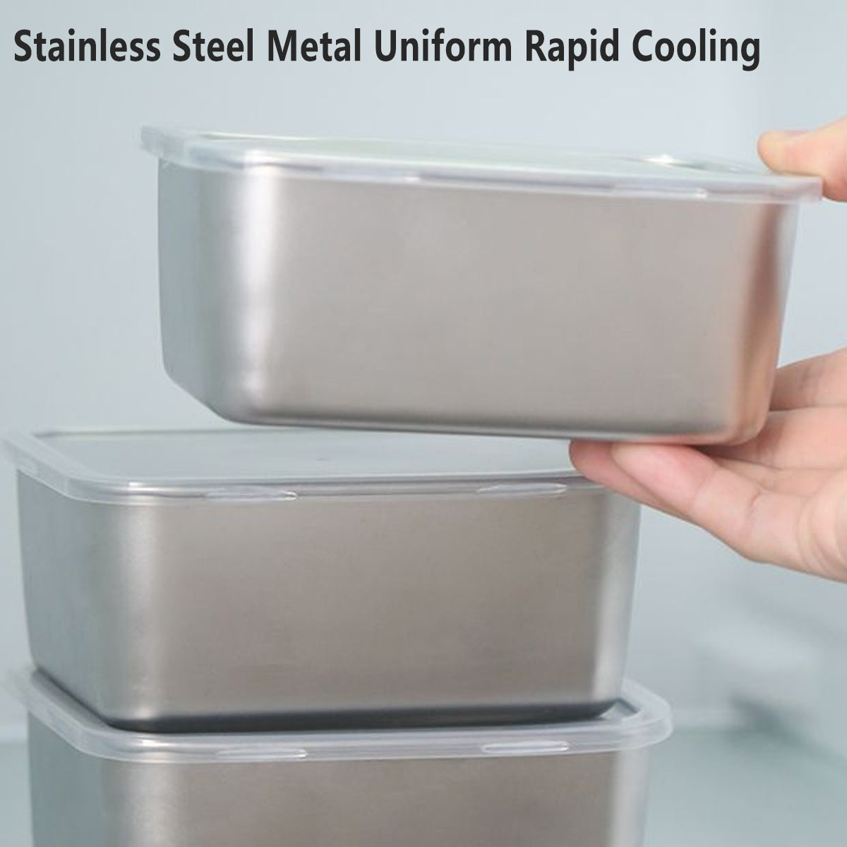6 Pcs 650ml Stainless Food Storage Boxes | StorageOZ