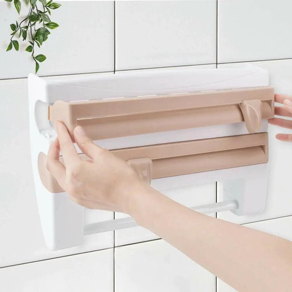 4 in 1 Wall Cling Wrap Foil Storage Rack | StorageOZ