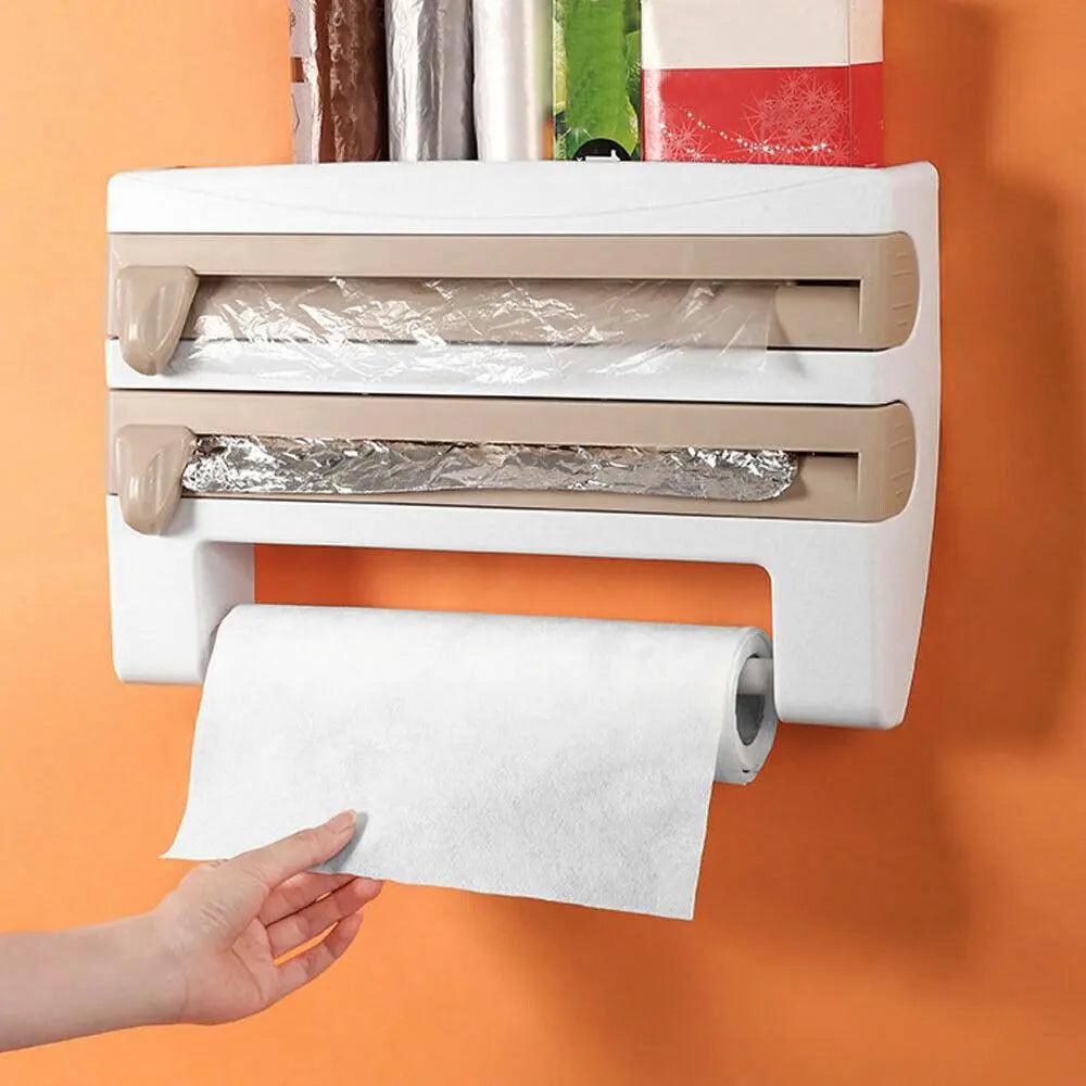 4 in 1 Wall Cling Wrap Foil Storage Rack | StorageOZ