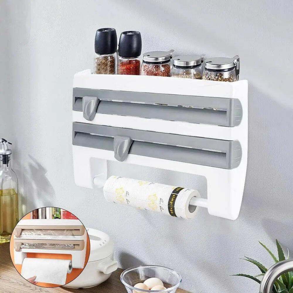 4 in 1 Wall Cling Wrap Foil Storage Rack | StorageOZ