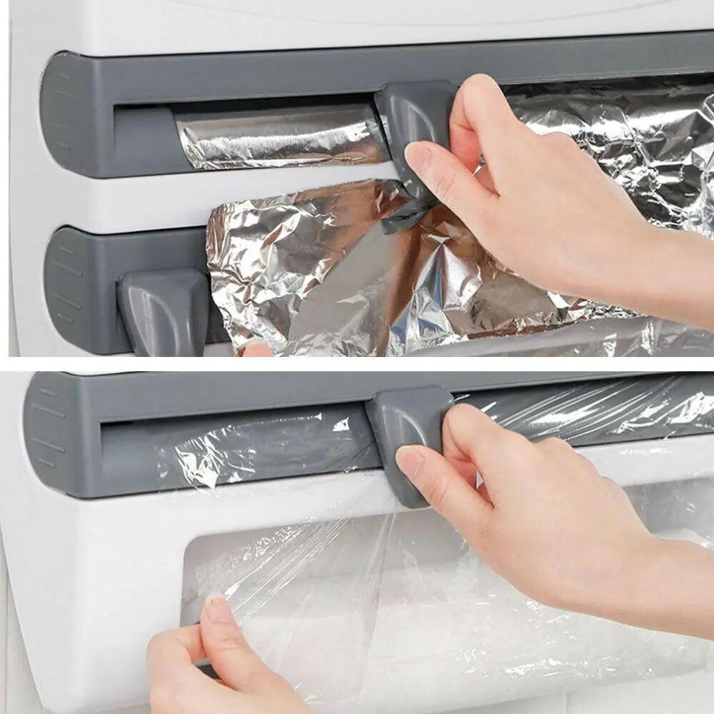 4 in 1 Wall Cling Wrap Foil Storage Rack | StorageOZ