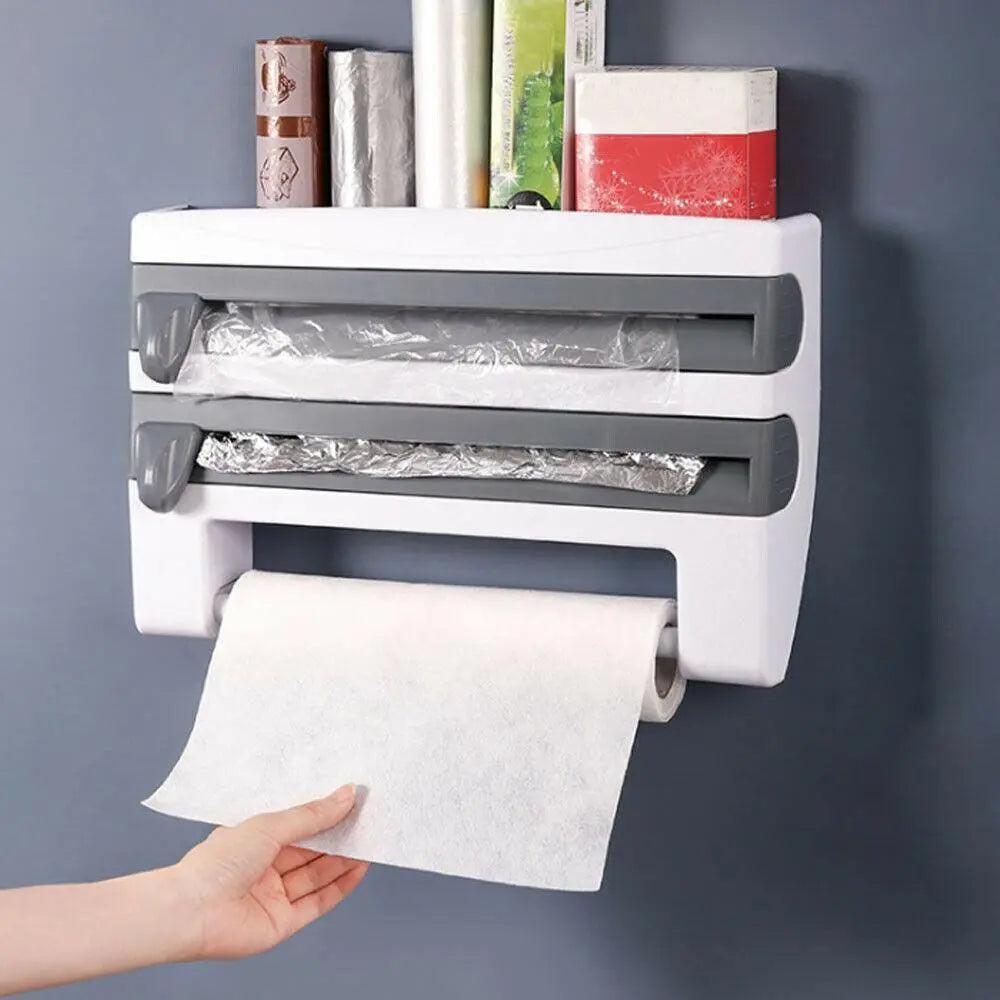 4 in 1 Wall Cling Wrap Foil Storage Rack | StorageOZ