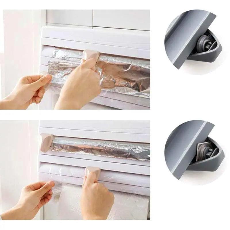 4 in 1 Wall Cling Wrap Foil Storage Rack | StorageOZ