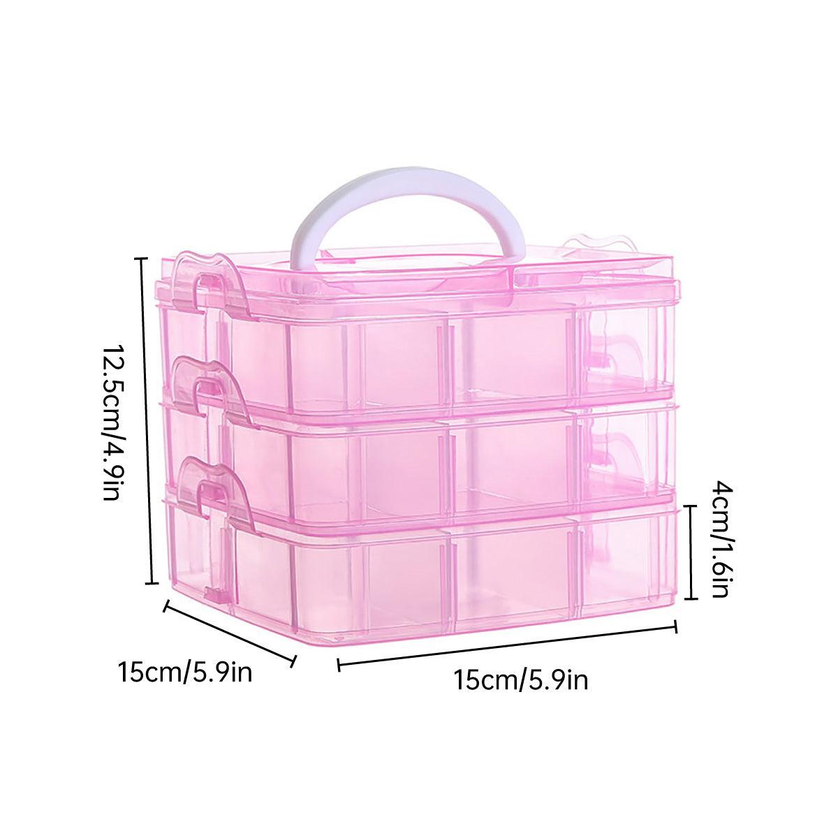 3 Tier Clear Storage Box in Three Colours | StorageOZ