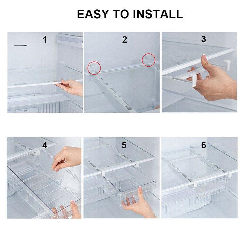 2 Pcs Adjustable Fridge Under Shelf Drawers | StorageOZ