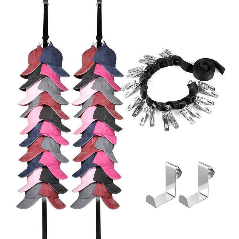 Over Door Baseball Cap Clip Rack Organiser | StorageOZ