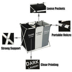 3 Compartment Foldable Laundry Basket Hamper | StorageOZ