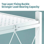 Foldable 4 Tier Kitchen Storage Rack on Wheels