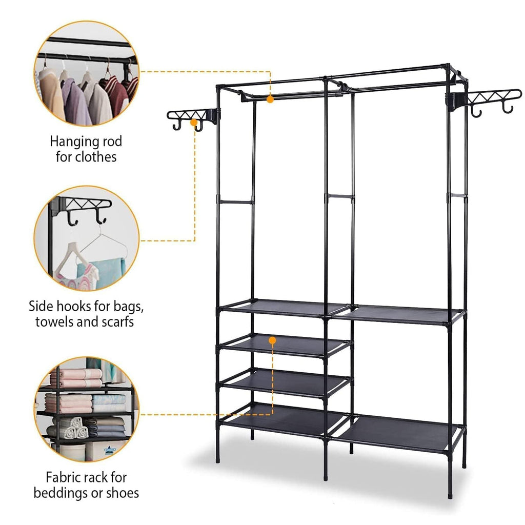 Double Row Floor Clothes Rack Two Colours | StorageOZ
