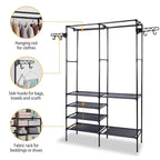 Double Row Floor Clothes Rack Two Colours | StorageOZ