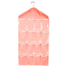 16 Pocket Clear Hanging Organiser Five Colours | StorageOZ