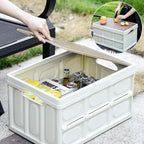30L Folding Storage Box with Wooden Lid Set | StorageOZ