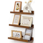 Wooden Floating Wall Shelf Two Finishes Set | StorageOZ