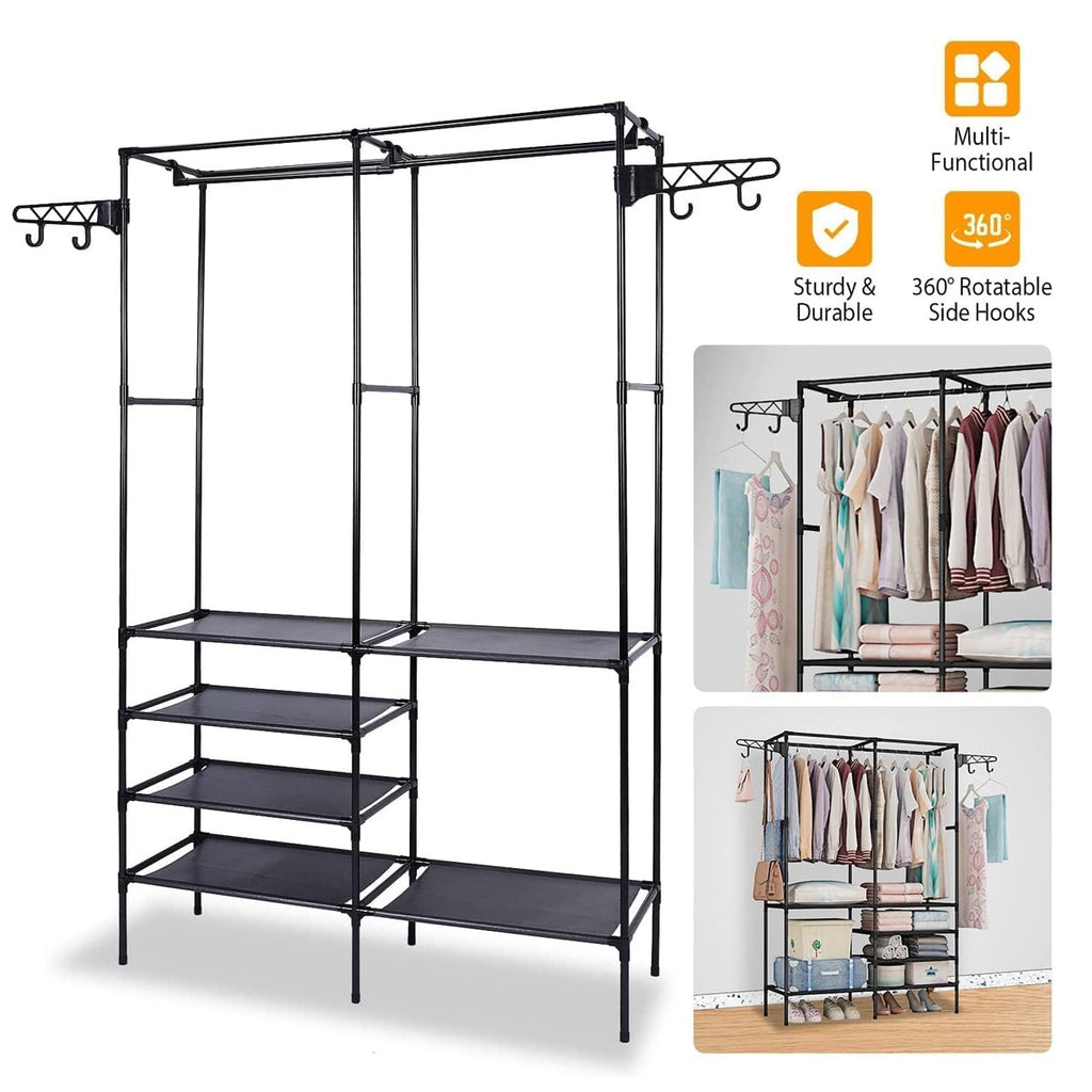 Double Row Floor Clothes Rack Two Colours | StorageOZ