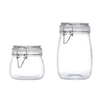6 Pcs Clip Glass Jars Two Capacities Set | StorageOZ