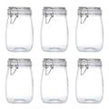6 Pcs Clip Glass Jars Two Capacities Set | StorageOZ