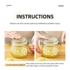 6 Pcs Clip Glass Jars Two Capacities Set | StorageOZ