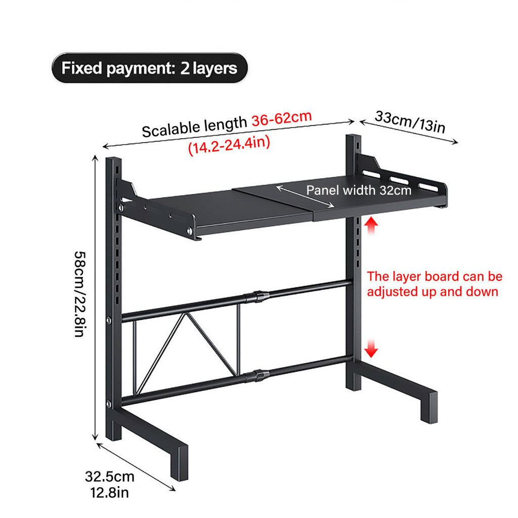 Expandable Steel Appliance Rack Two Heights | StorageOZ