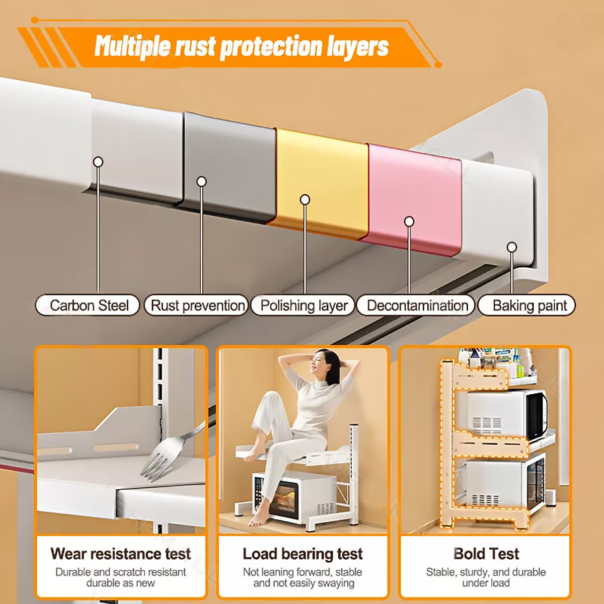 Expandable Steel Appliance Rack Two Heights | StorageOZ
