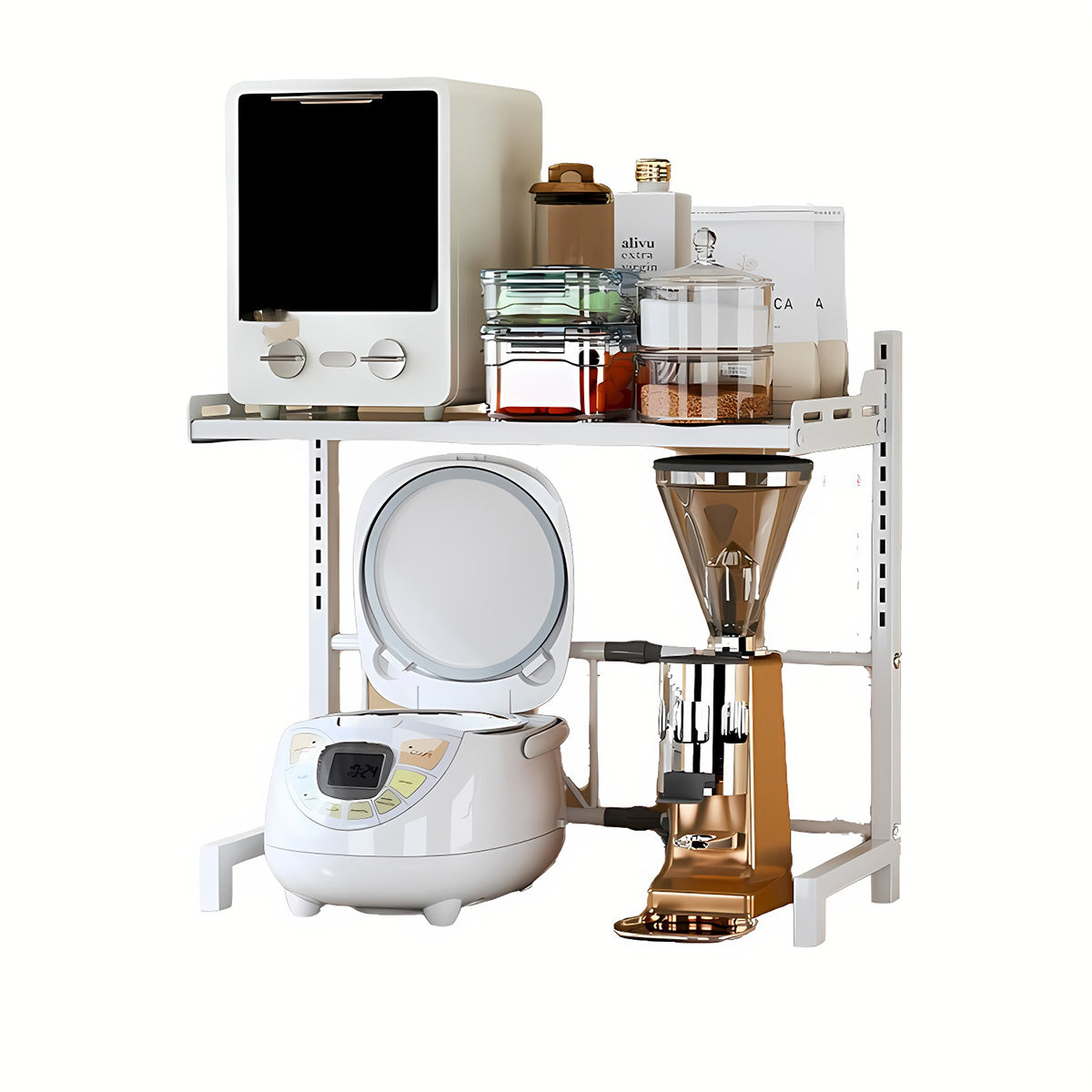 Expandable Steel Appliance Rack Two Heights | StorageOZ
