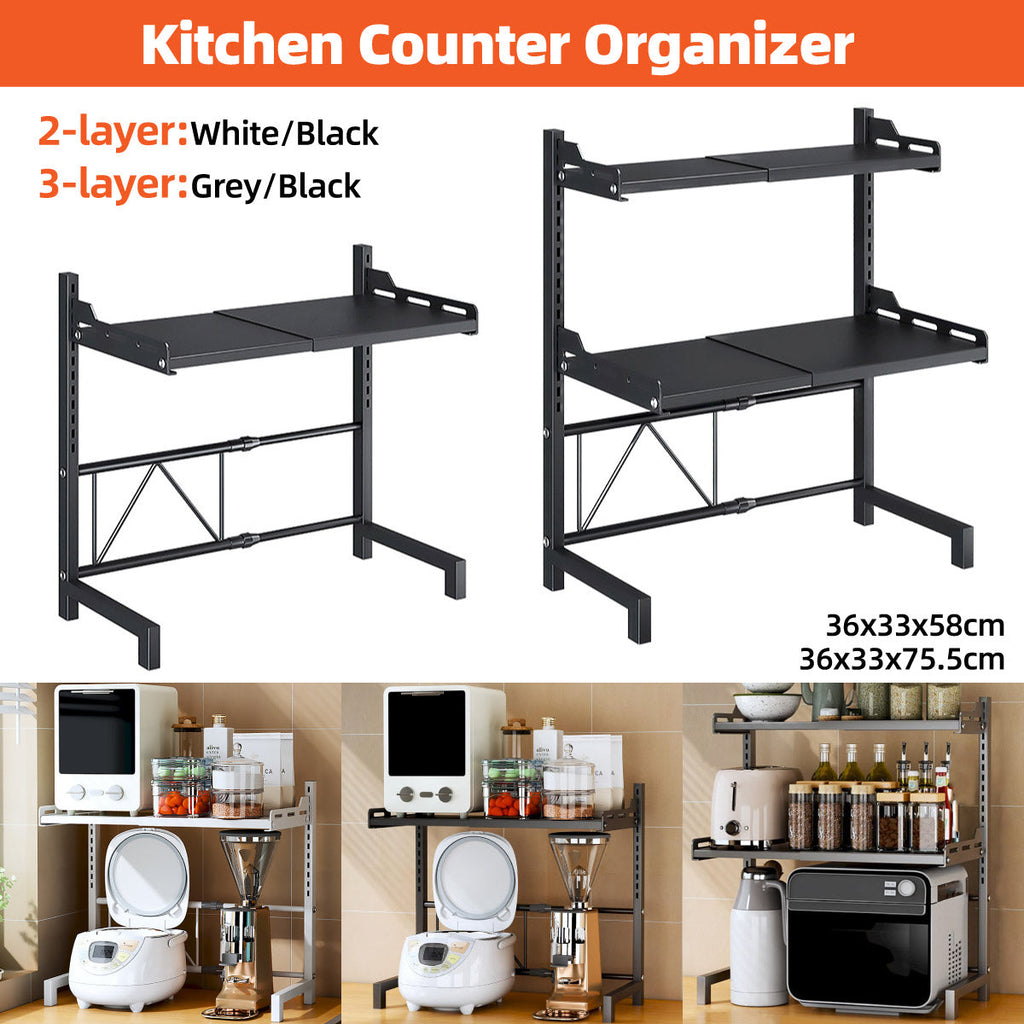 Expandable Steel Appliance Rack Two Heights | StorageOZ